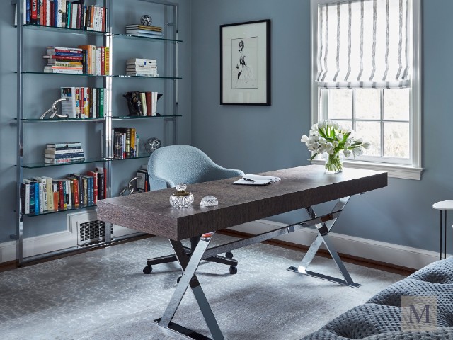 office with bold paint color