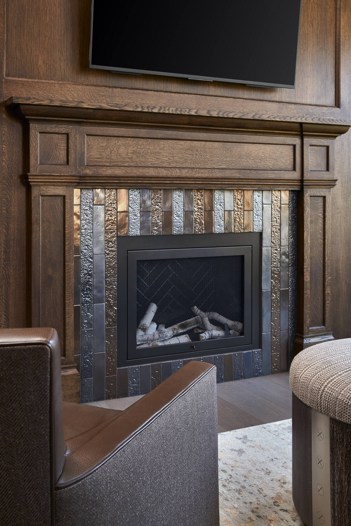 Northern Virginia interior designer fireplace