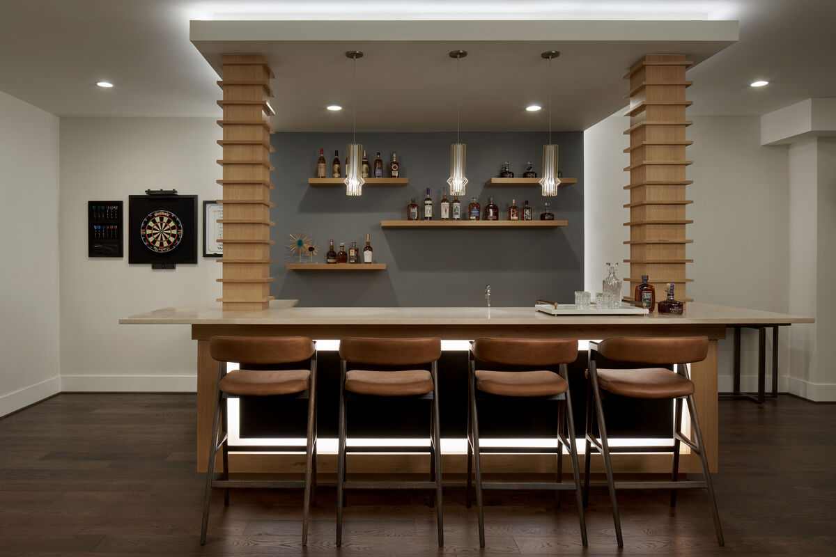 langley forest home bar interior design