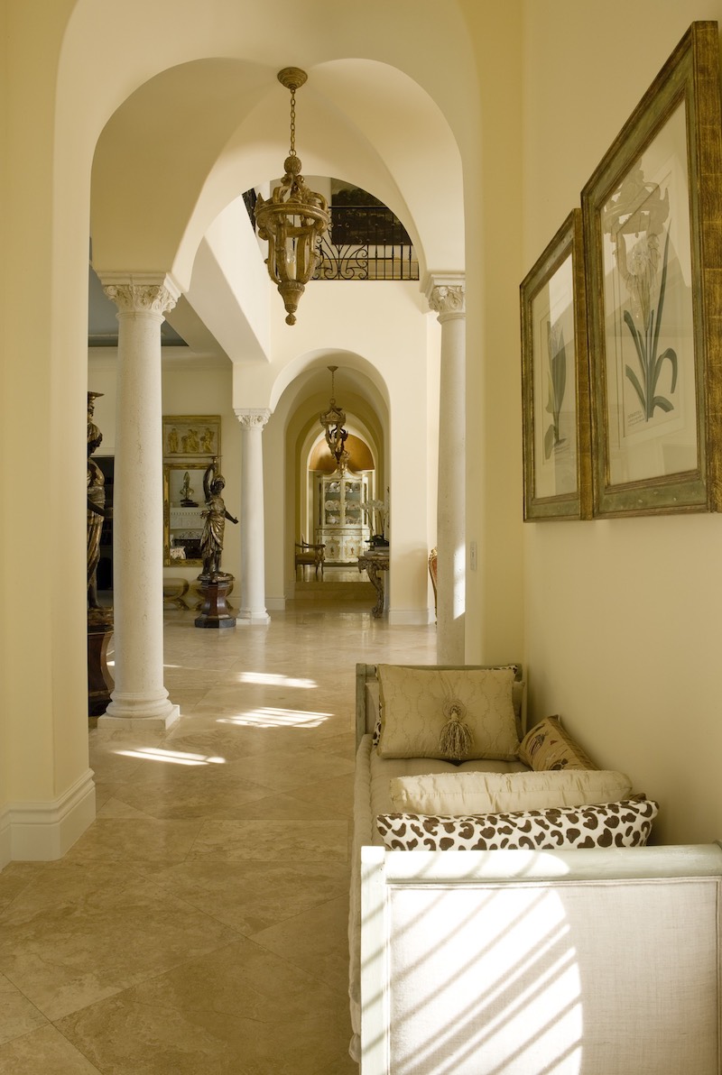 interior designer palm beach hallway