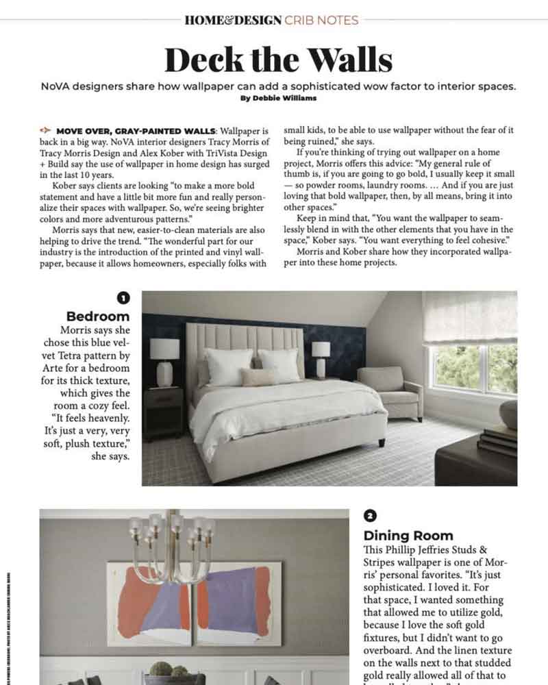Tracy Morris Design in Northern Virginia Magazine