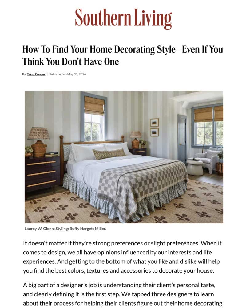 Tracy Morris Design | Southern Living | Find Your Decorating Style